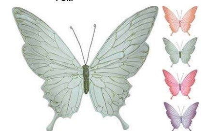 SOMMERFUGL VEGG DEKOR 23,5 X 19 X 4 CM