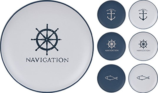 TALLERKEN PORSELEN Ø 20 CM MARITIM