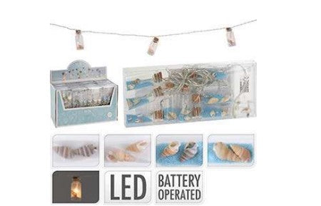 LYSSLYNGE 8 PK FLASKER MED SKJELL