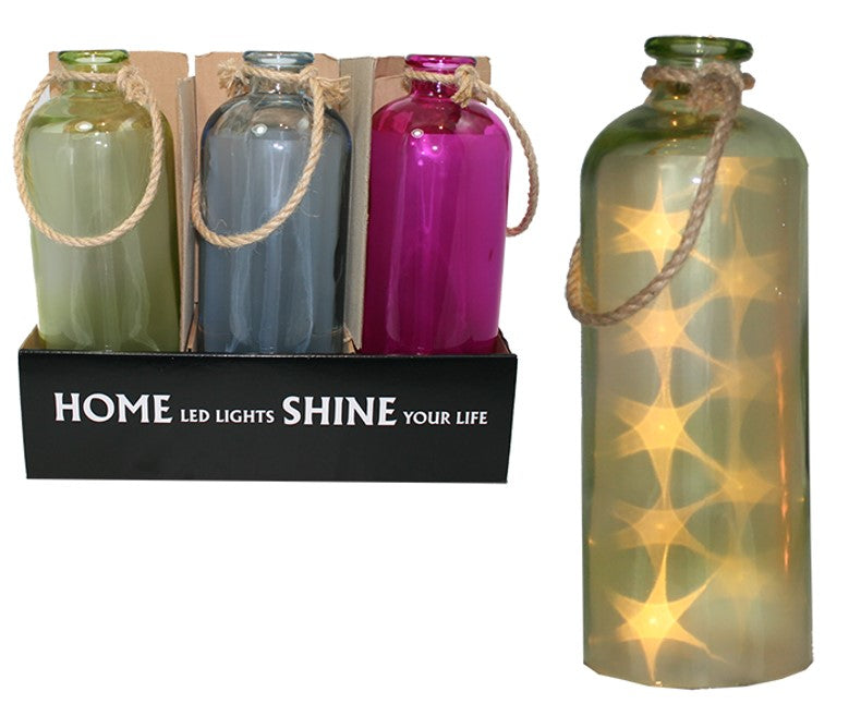 LEDLYS I FLASKE 31 CM Ø11 CM