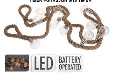 LYSSLYNGE TAU 10 LED PÆRER 3 MTR