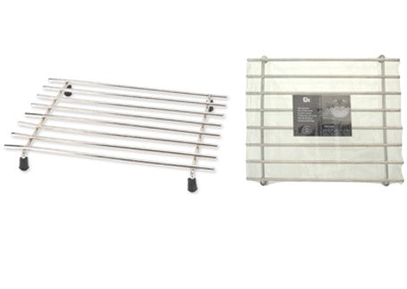 KJELEUNDERLAG I STÅL 24 X 19CM