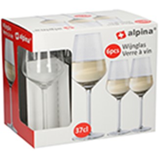 ALPINA HVITVINSGLASS 37 CL 6 PK