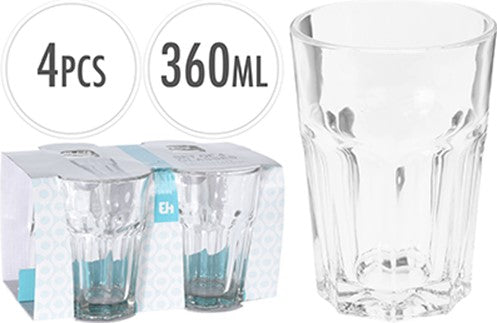 GLASS 4 PK 360 ML