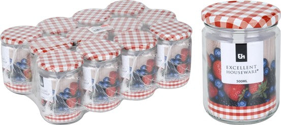 GLASSKRUKKE MED LOKK 500ML