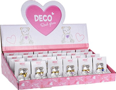 DEKOR BJØRN I GLASS 40 X 25 X 44 MM