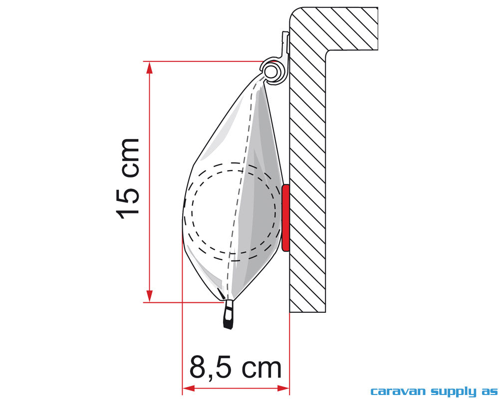 Markise Caravanstore Zip XL 310 royal grey