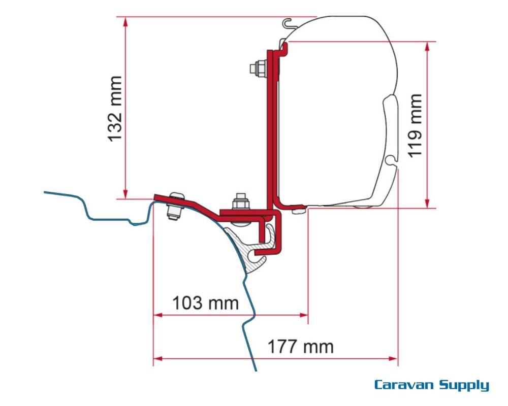 Feste F45 Kit VW T5/T6 Multirail Reimo 98655Z156