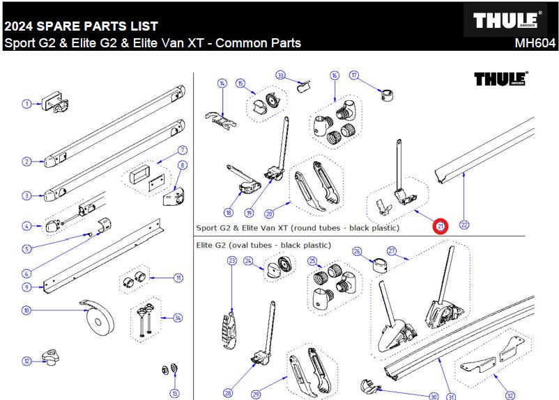 Sport G2 endcap + wheel straps for v-rail (2x) 150