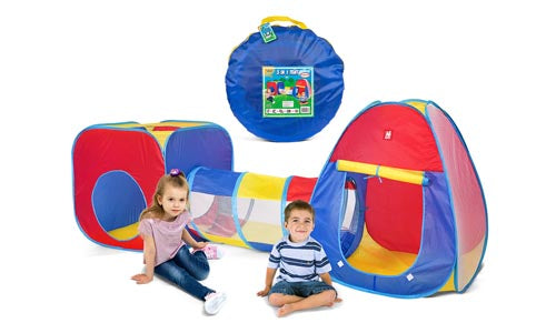 4-KIDS 3i1TELT+HUS+TUNNEL