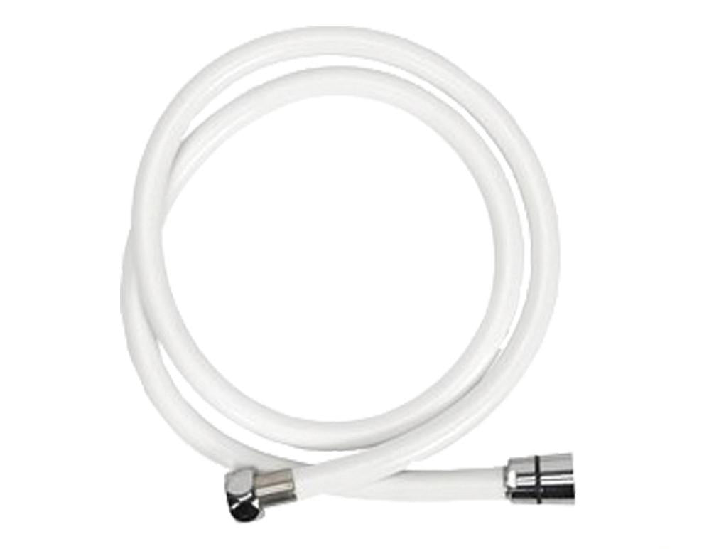 Dusjslange 1,5m 1/2"x1/2" gjenger PVC hvit