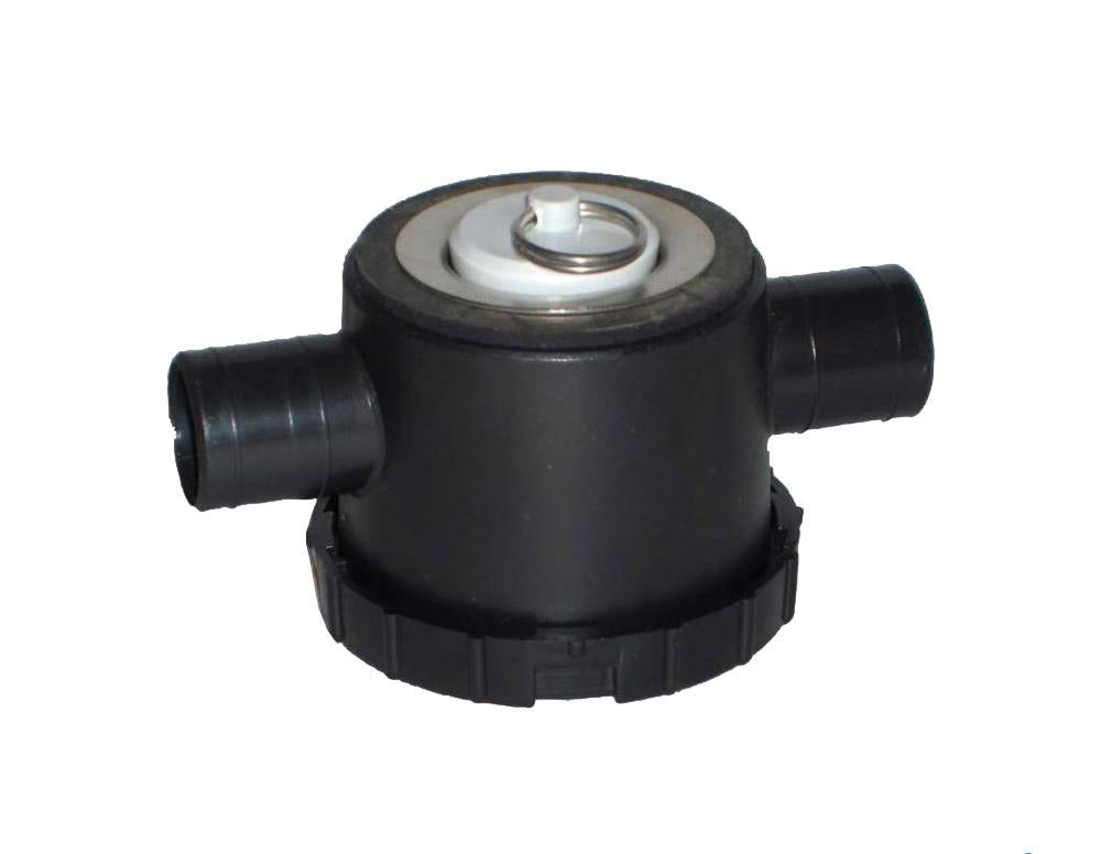 Avløp m/vannlås T Ø33mm rør 28mm m/propp svart
