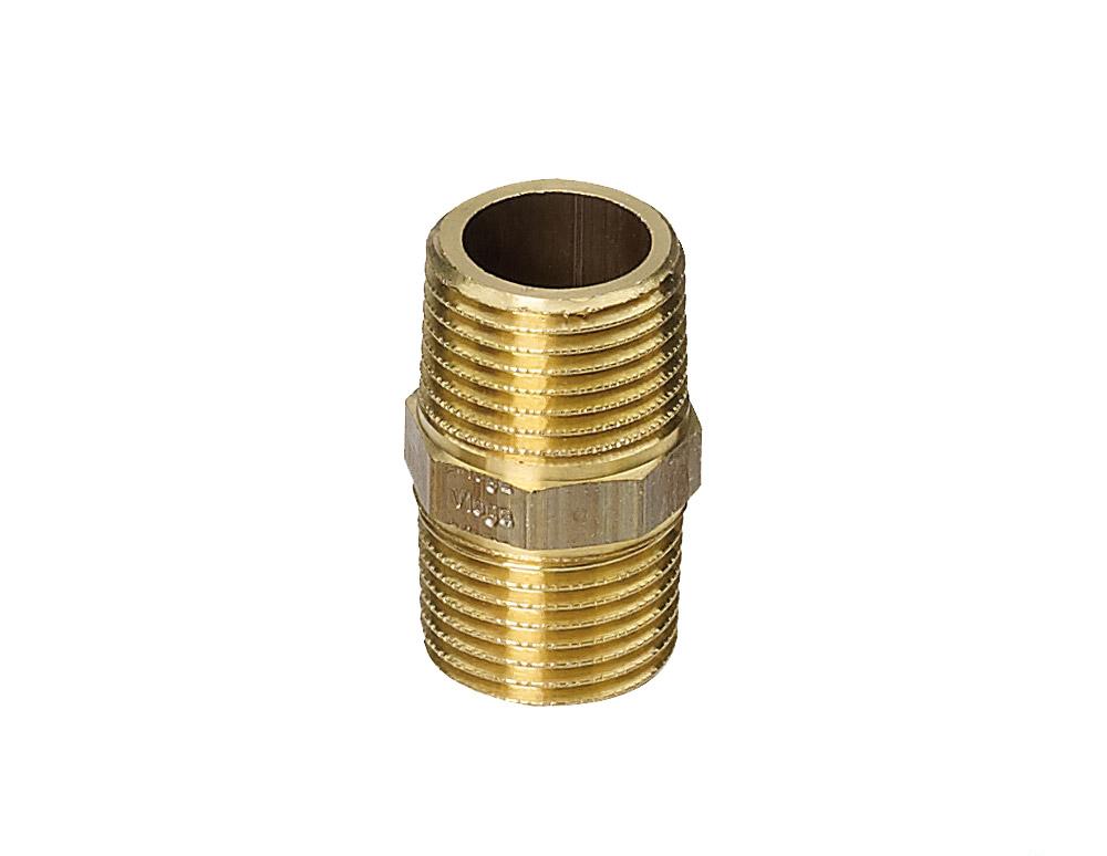 Adapter UniQuick m/gjenger 1/2"/1/2" messing