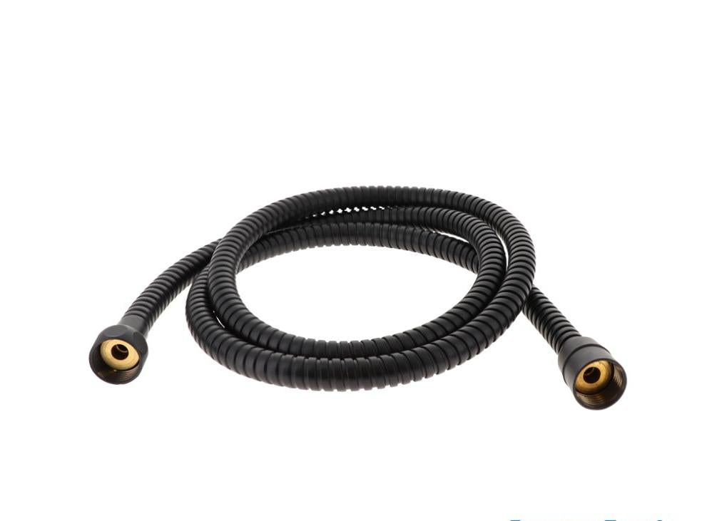 Dusjslange med riller satin black