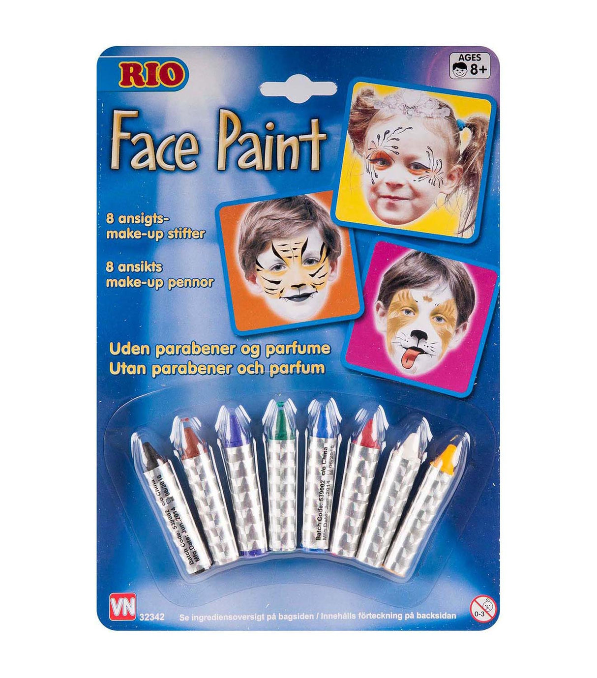 8 X Facepaint Stifter