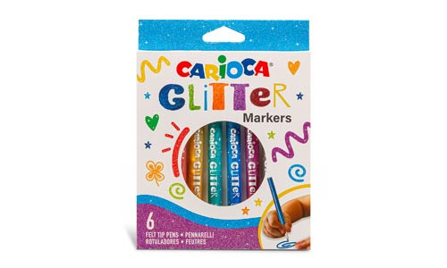 Carioca 6 Glitter Markers