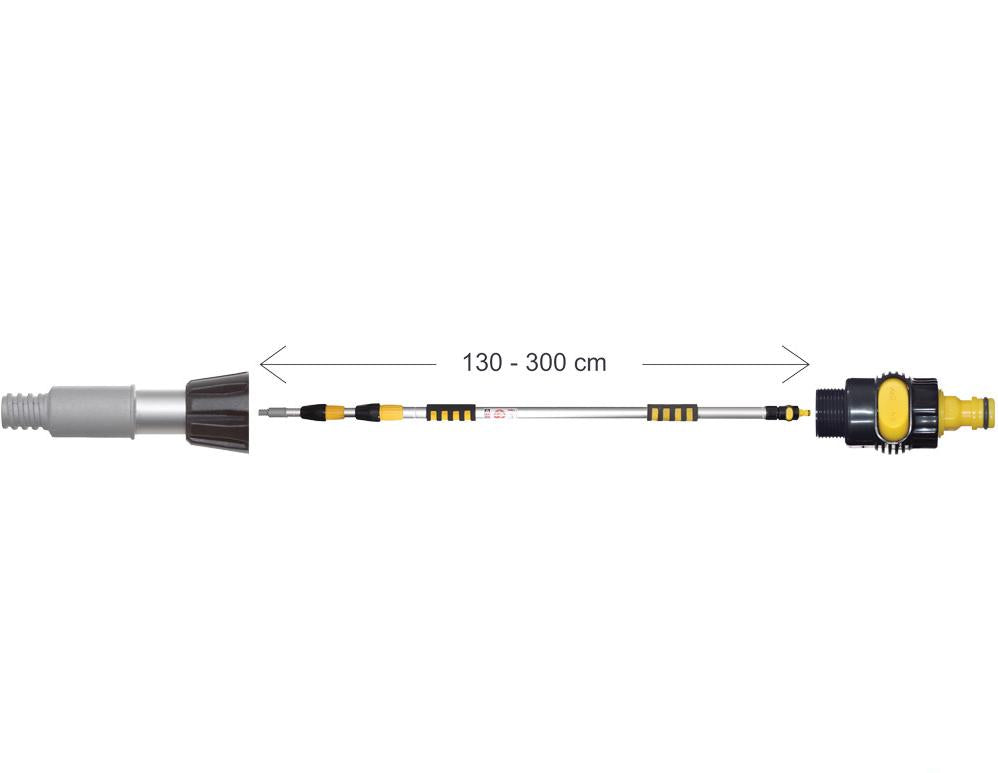 Teleskopskaft til vaskekost trippel 130-300cm