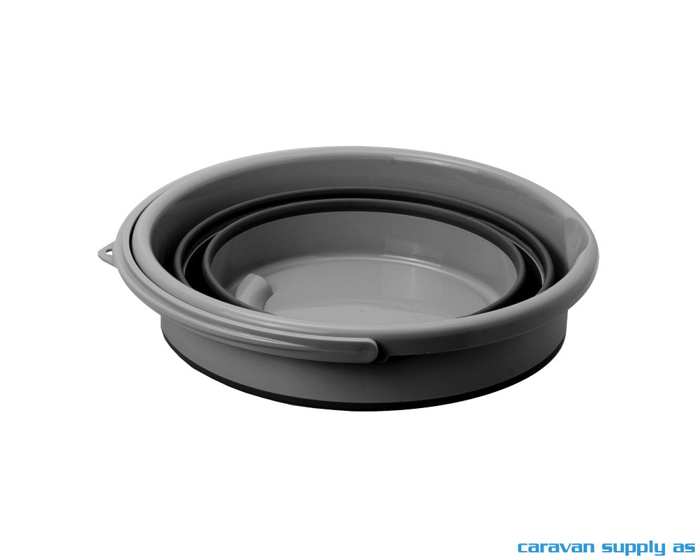 Bøtte Brunner Drum Fold-Away 15l rund grå