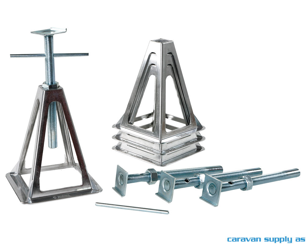 Støttebukk Fiamma Alu Jacks H:28-43cm vekt 3,6kg