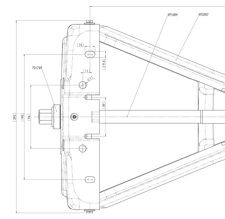 Støtteben AL-KO stabilform premium 1250kg 1221694