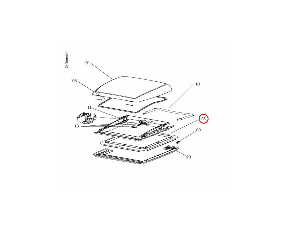 Monteringsramme til takluke Mini Heki Plus 43-60mm