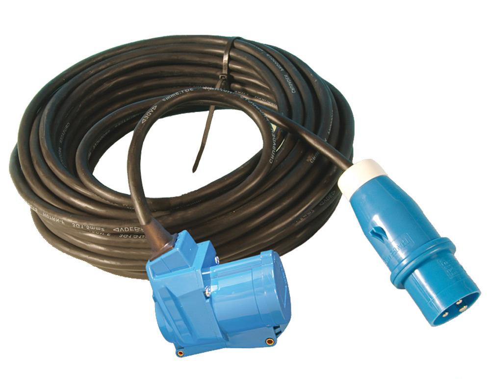 Kabel 10m hann CEE17 + vinkelstikk