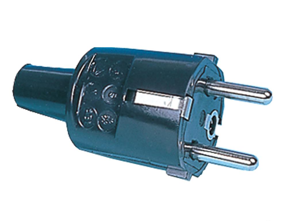 Støpsel 220V hann schuko PVC kort