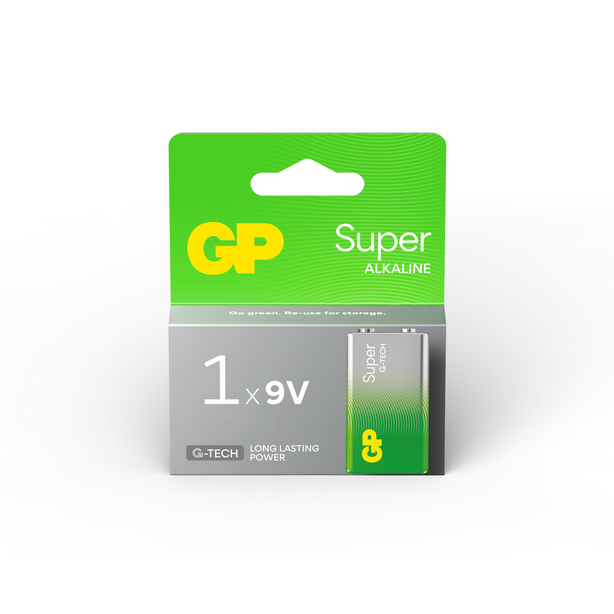 Batteri GP Super 6LF22/9V alkalisk 9V 1stk