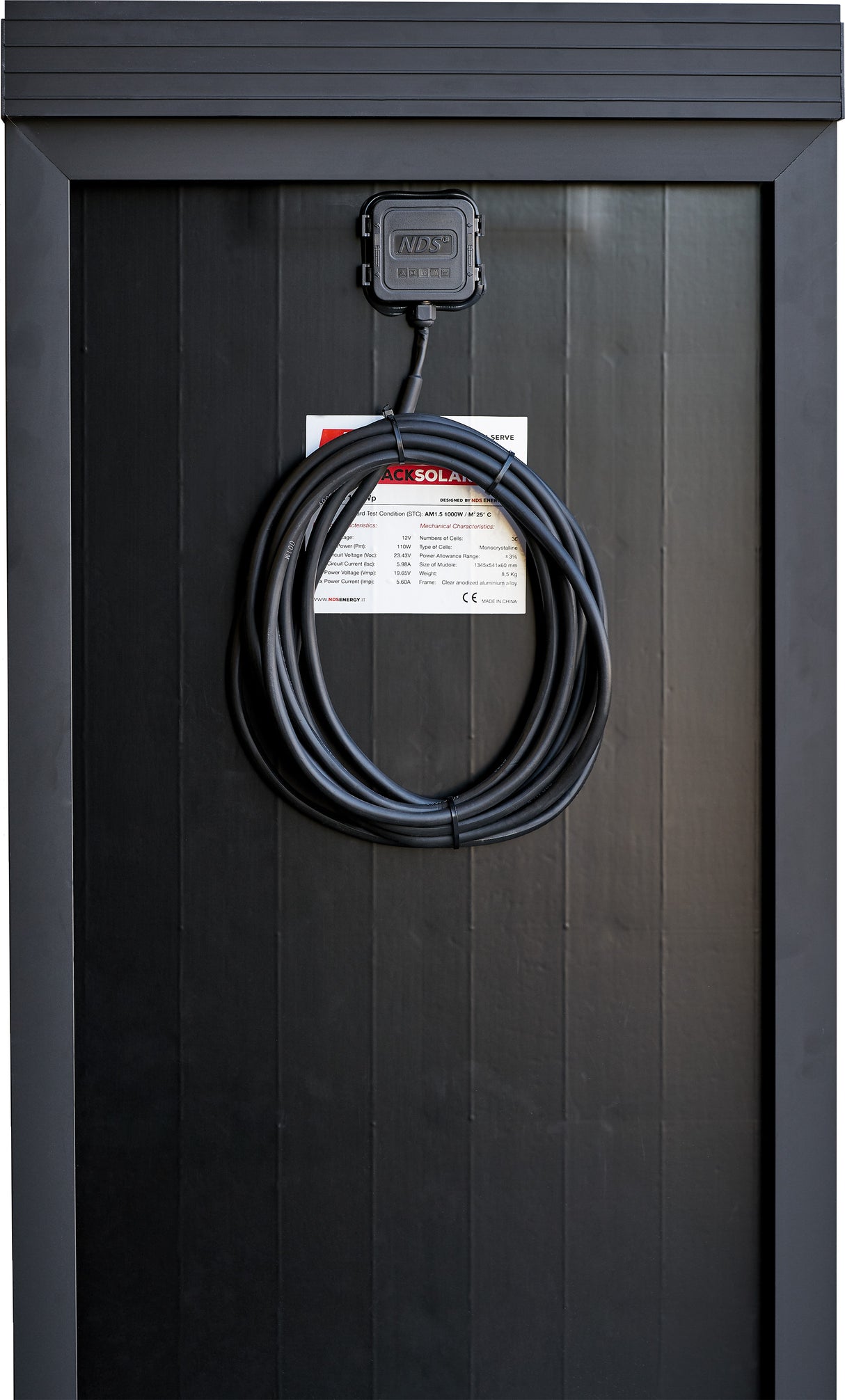Solcellepanel NDS Blacksolar 185W+SCE320+Cabelbox