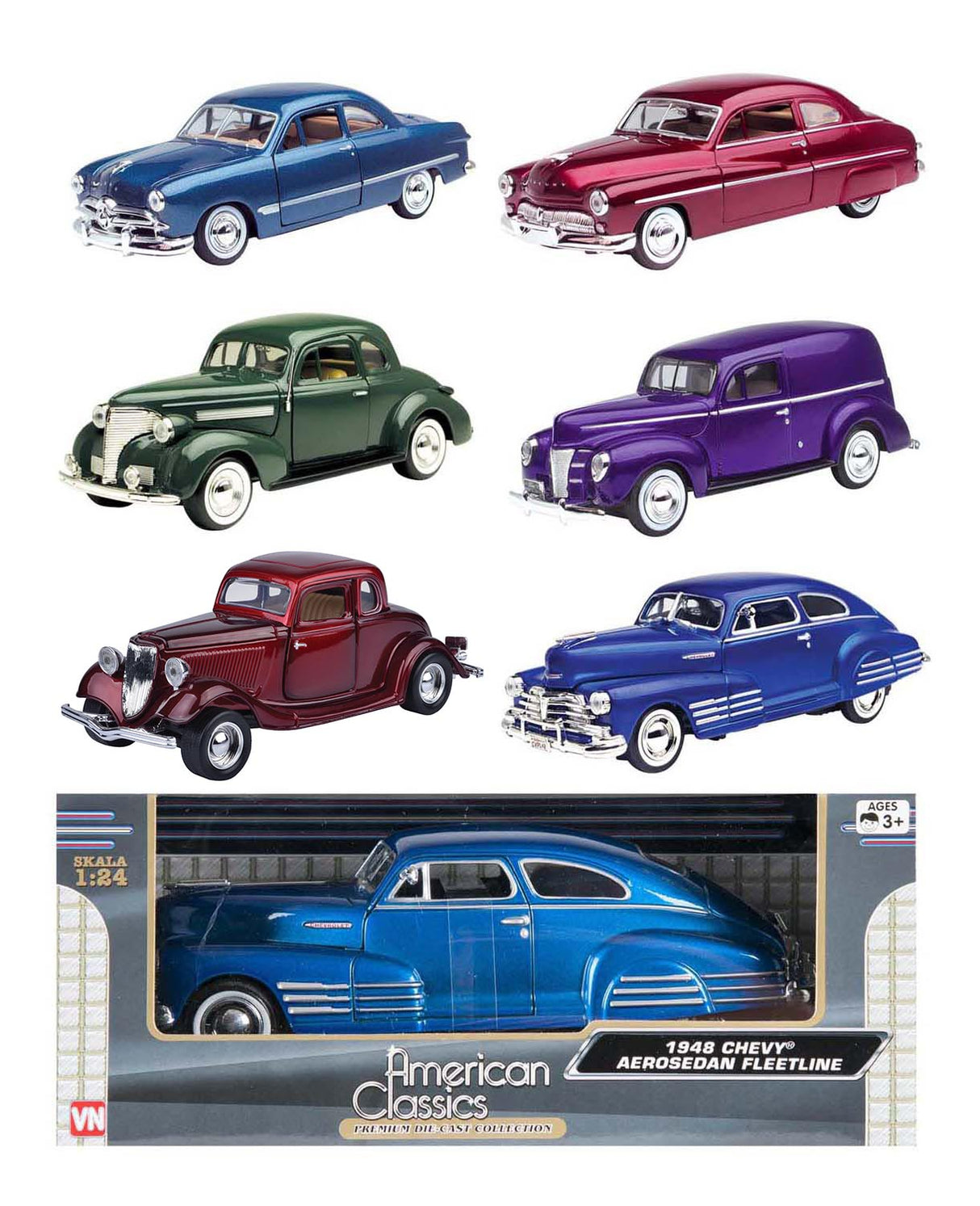 1:24 OLDTIMER USA 1930-49 Pris pr. stk