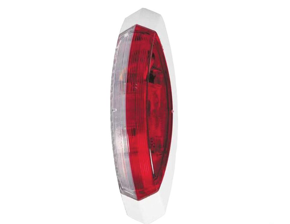 Markeringslys Hella avlang 122x39x28mm hvit ramme