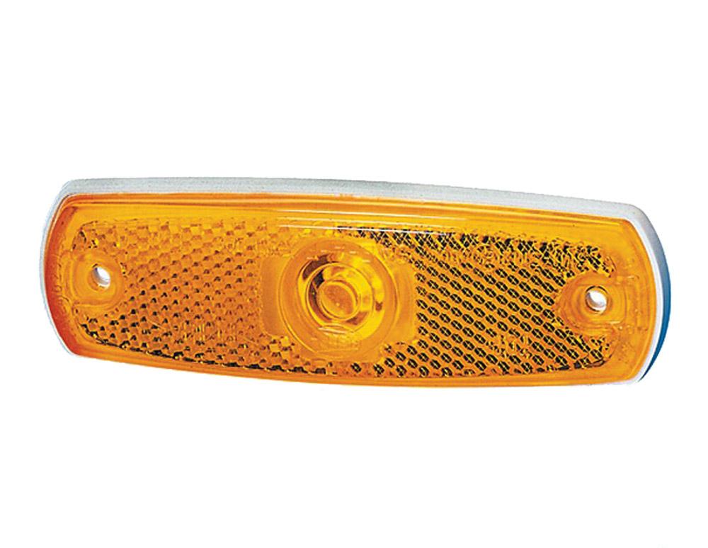 Sidemarkeringslys Hella kantet 126x38mm gul