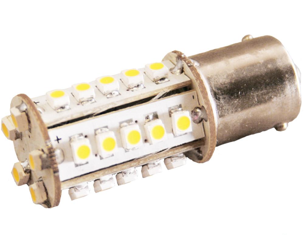 Lyspære BA15S LED 86 lumen 1,2W (20W) 12V 17x52mm
