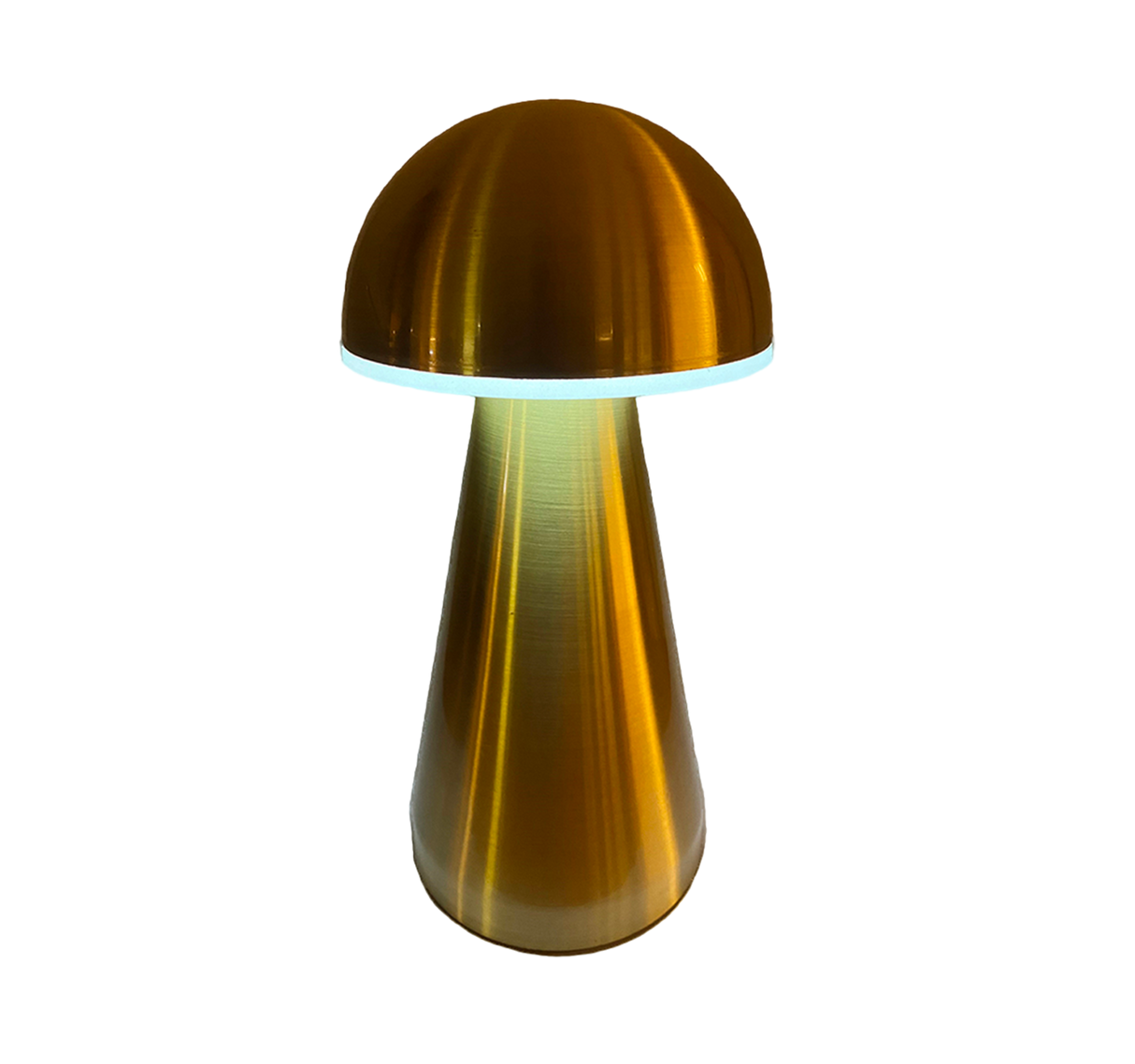 Bordlampe oppladbar sopp messing