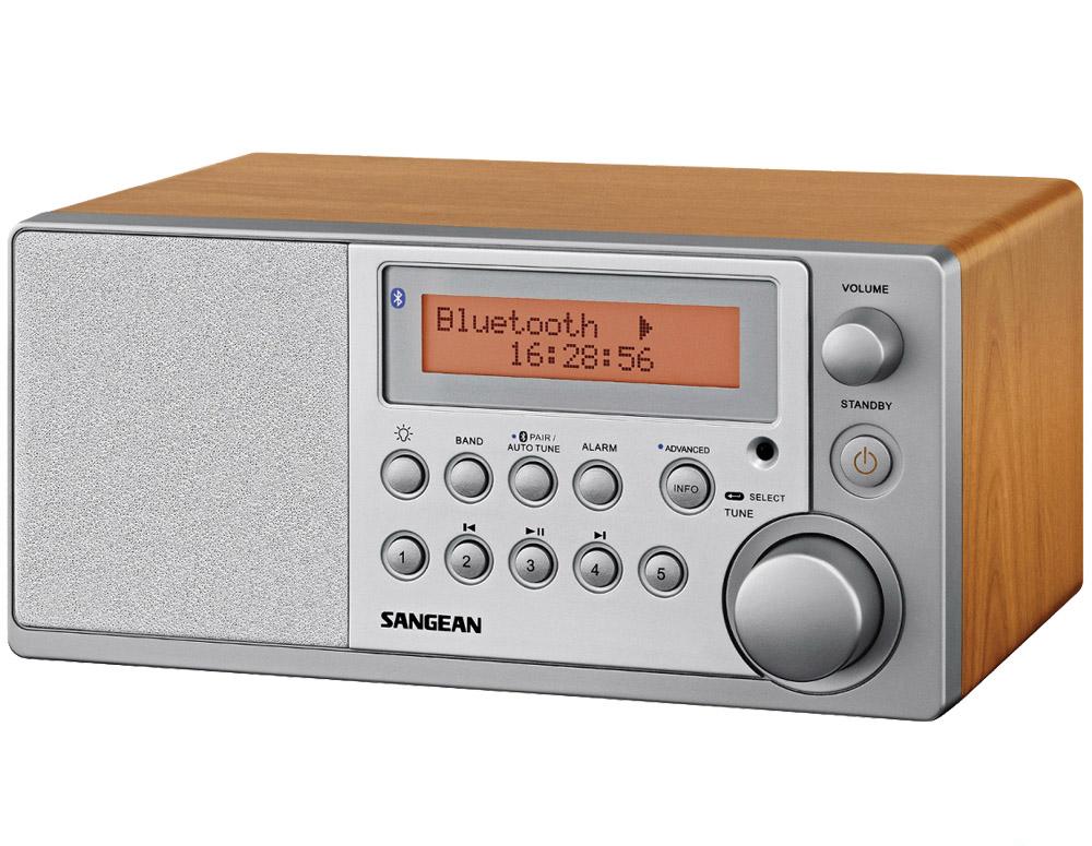 Radio Sangean DDR31BT DAB+/FM blåtann sølv/tre