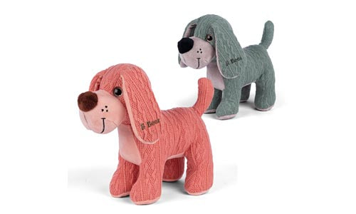 B BEEZ STRIKKET HUND 25CM
