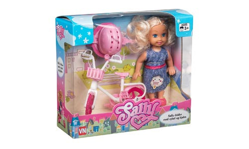 SALLY DUKKEmSYKEL+TILBEHR Pris pr. stk