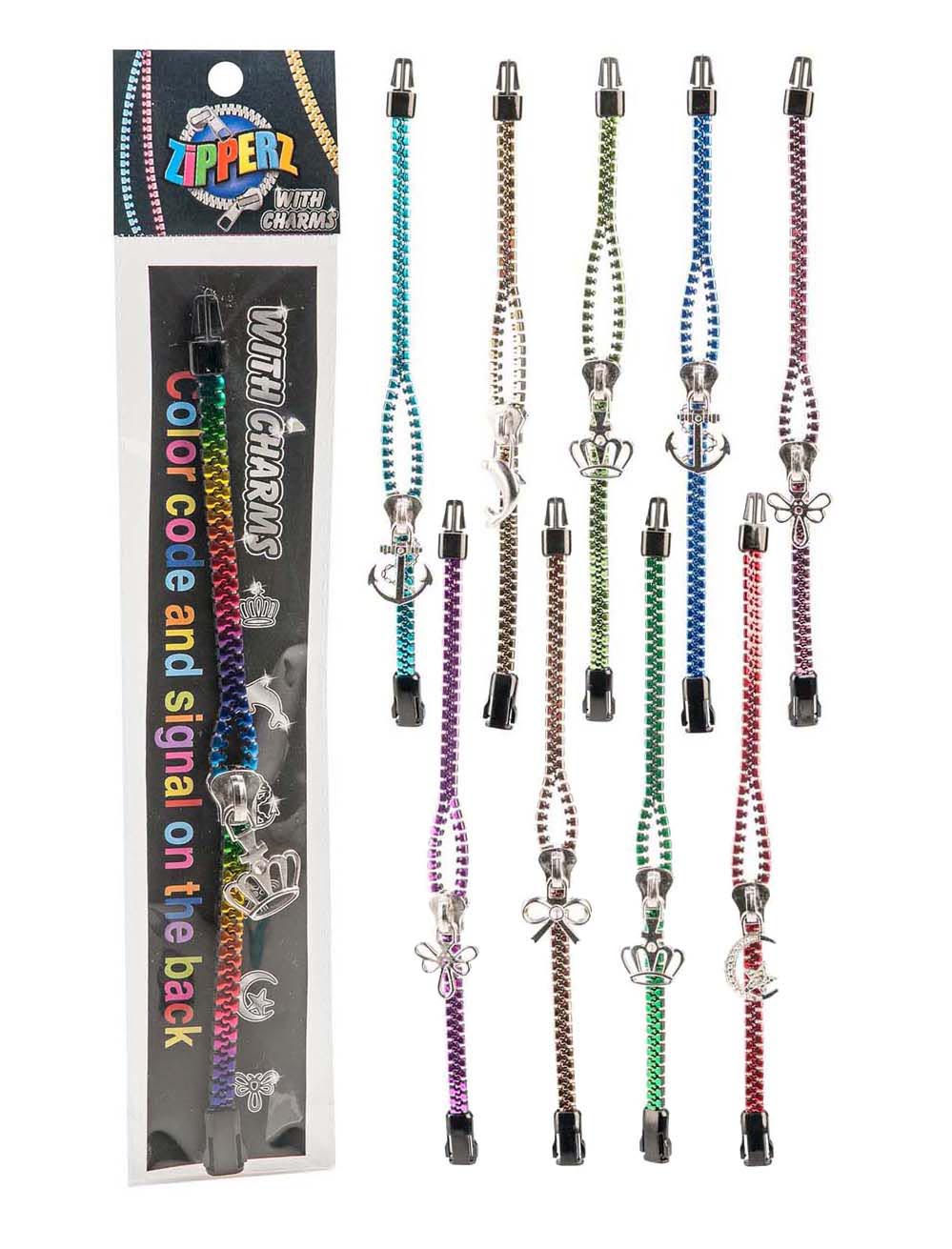 ZIPPERZ BÅND+AMULET METAL Pris pr. stk