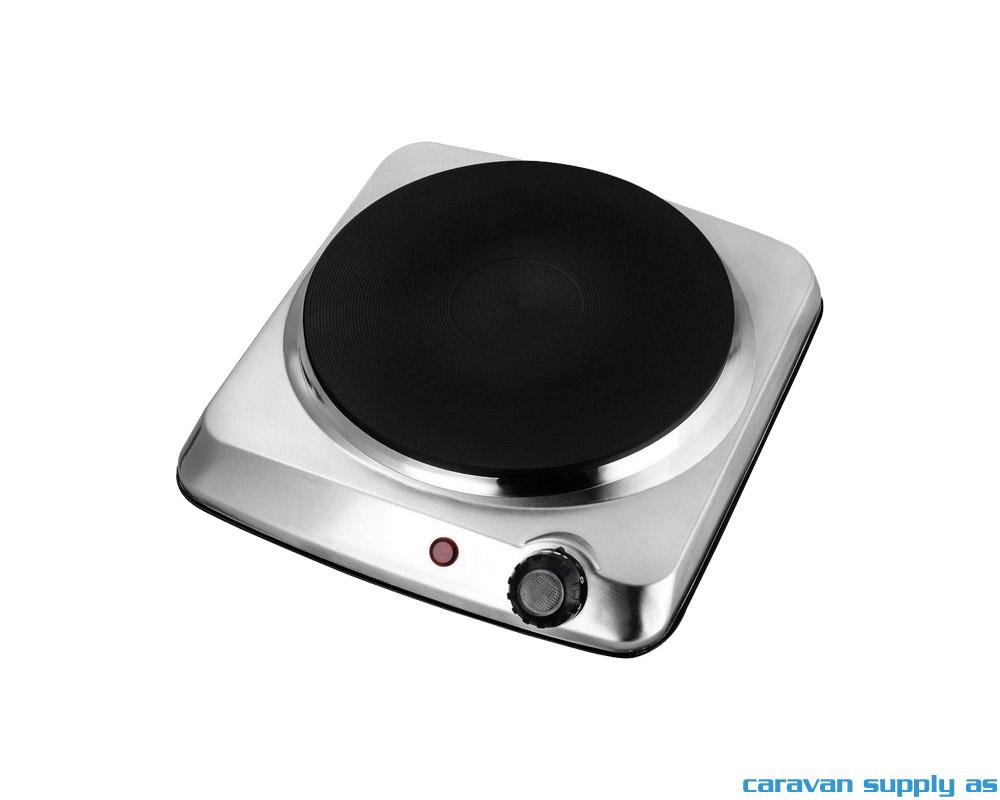 Kokeplate enkel 18,5cm 1500W sølvgrå