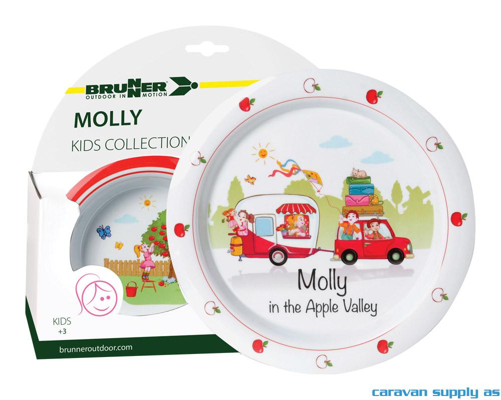Servise Brunner til barn 5-deler Molly rød