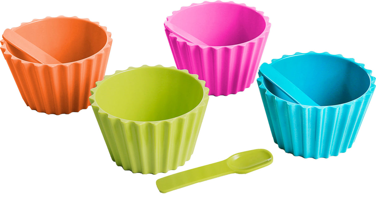 Iskremskål Brunner Ice Cream Cup m/skje 4 pk.