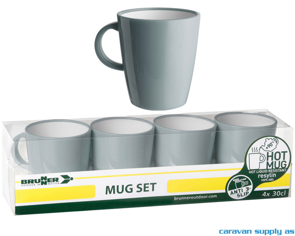 Krus Brunner Hot Mug lysgrå 4 pk.
