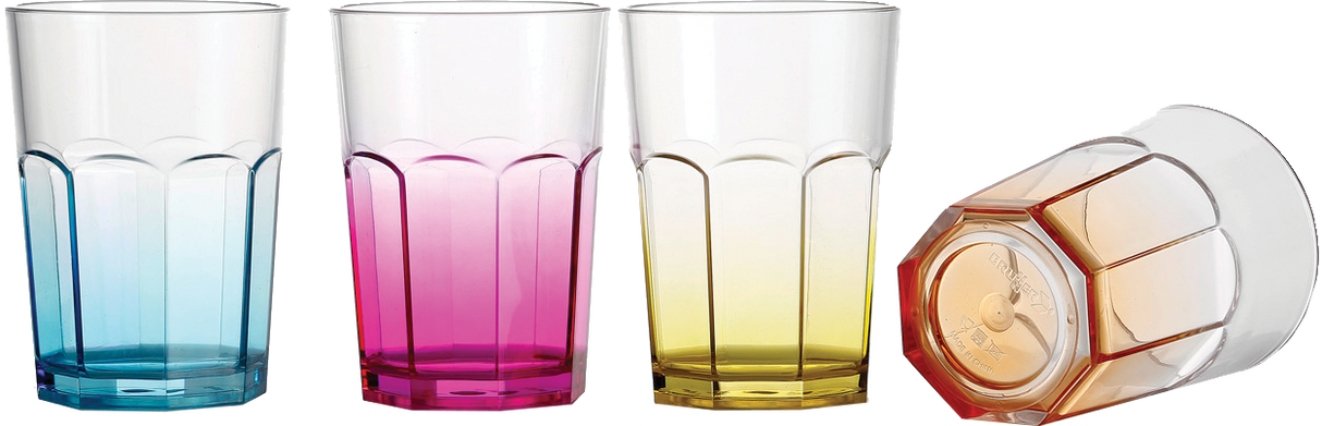 Glass Brunner Octoglass Color 28cl 4 pk.