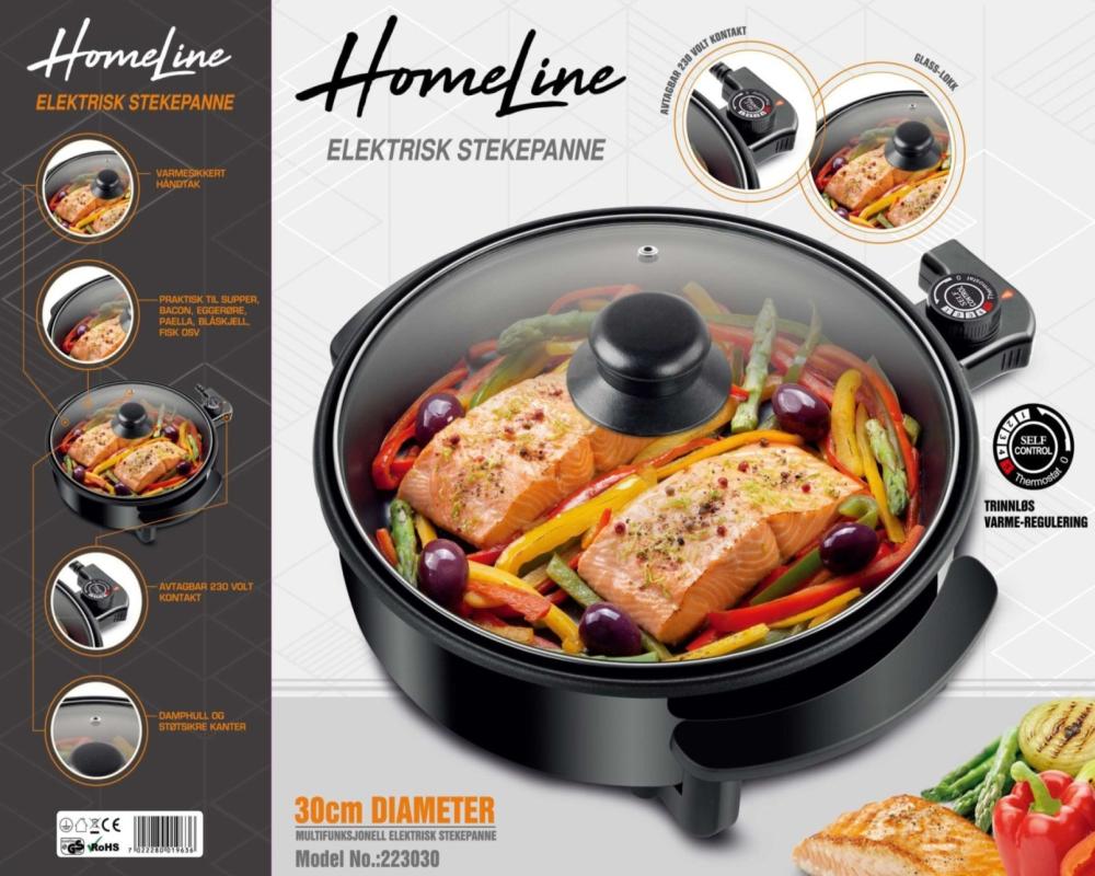 Stekepanne Homeline rund 30cm, 1500W