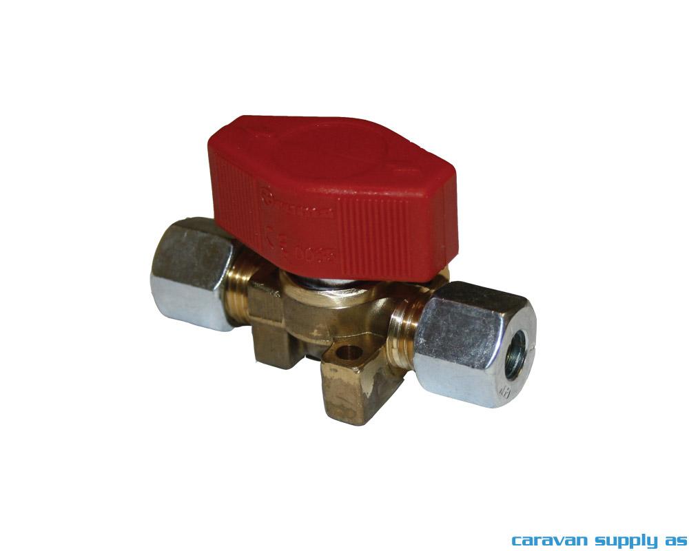 Gasskran 8mm m/1 ventil