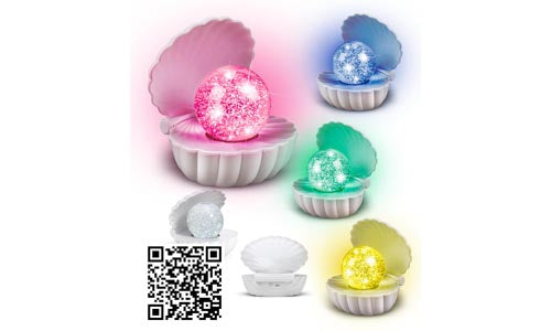 TOP-L SKJELL GLITTERLAMPE