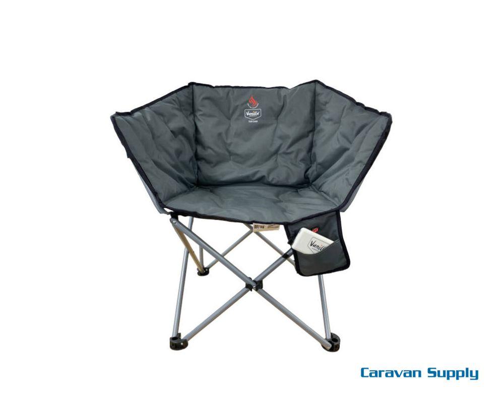 Campingstol Vanilla Tub XL med elvarme grå
