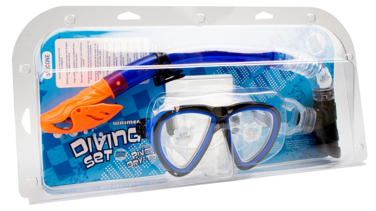 Dykkemaske med snorkel for Senior i Silikon