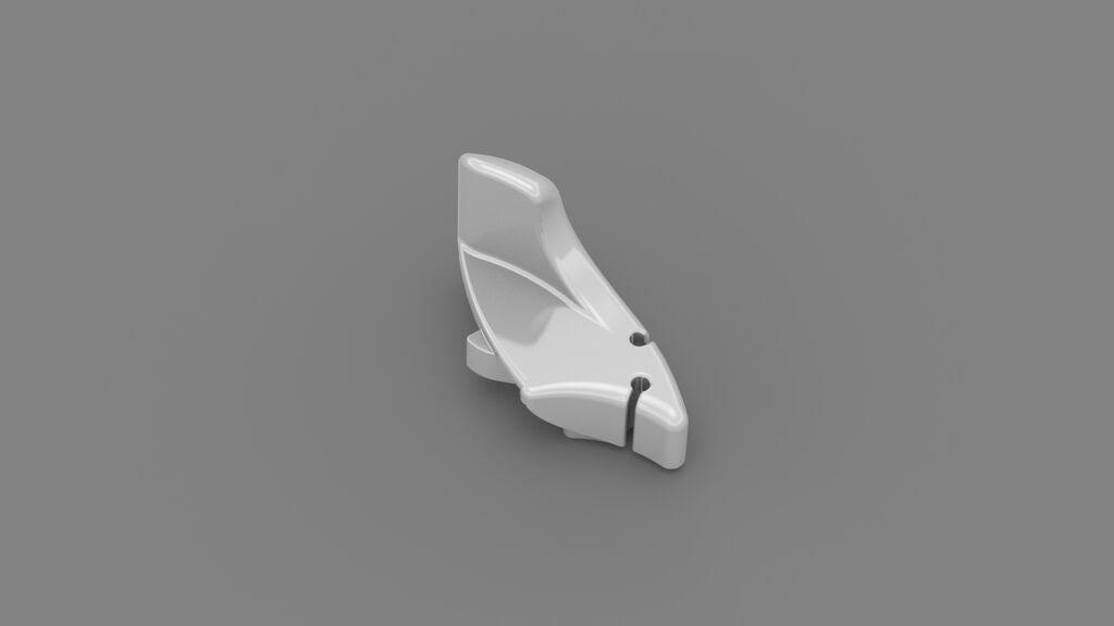 Left lead bar end cap f65l titanium