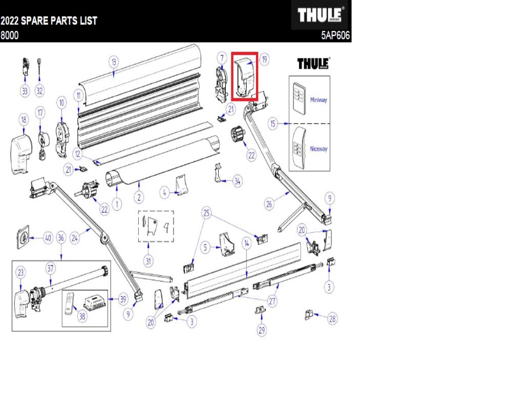 RH endcap mainhousing 8000 white 1500601251